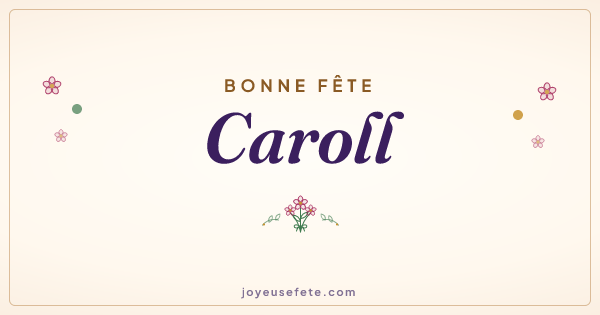 Image « Bonne fête Caroll » au format large