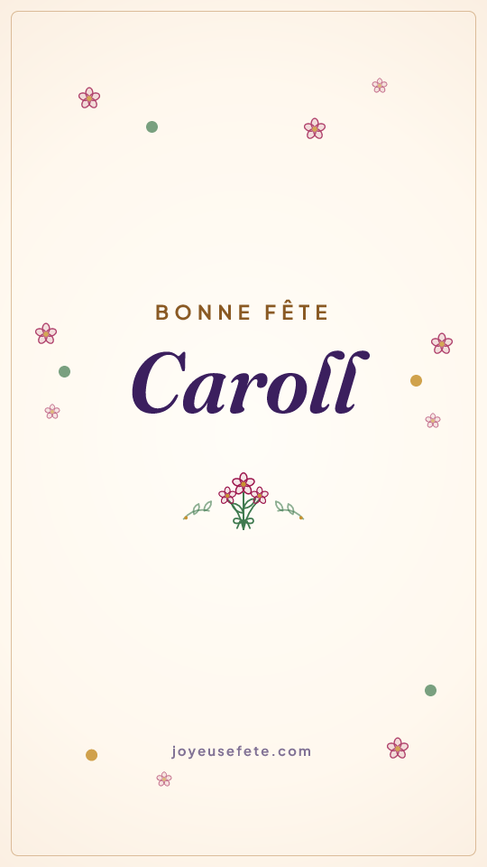 Image « Bonne fête Caroll » au format story