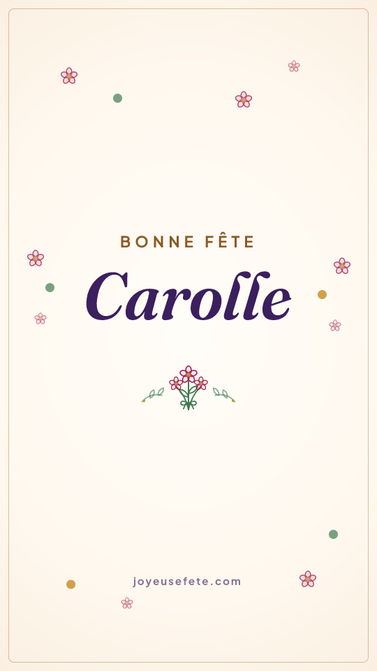 Image « Bonne fête Carolle » au format story