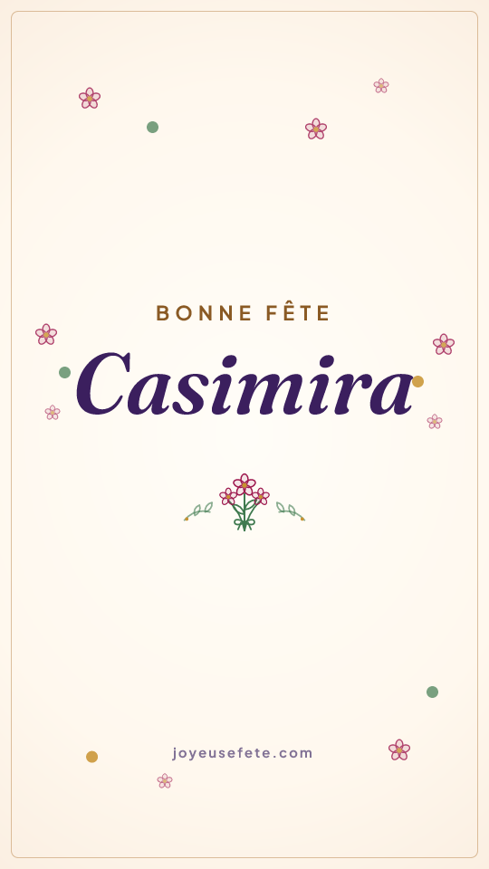 Image « Bonne fête Casimira » au format story