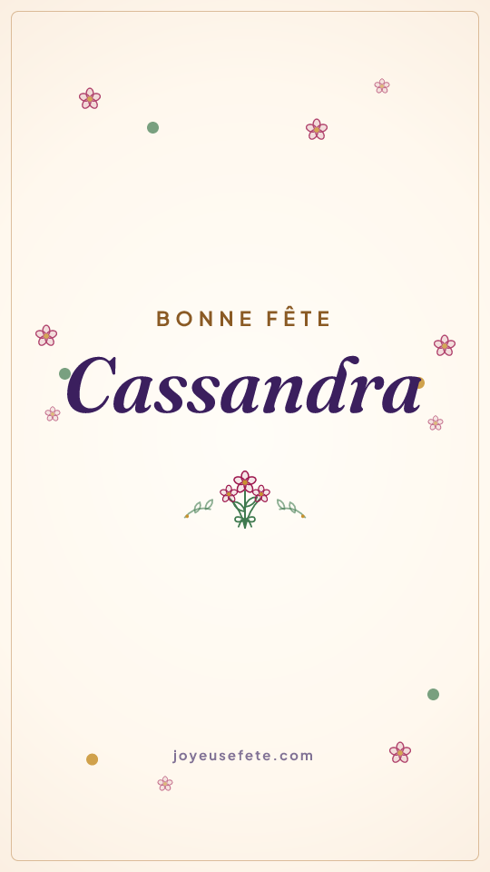 Image « Bonne fête Cassandra » au format story