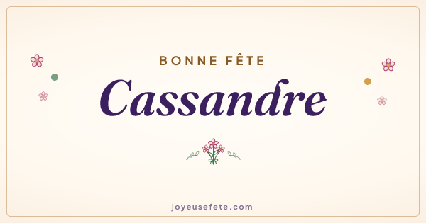 Image « Bonne fête Cassandre » au format large
