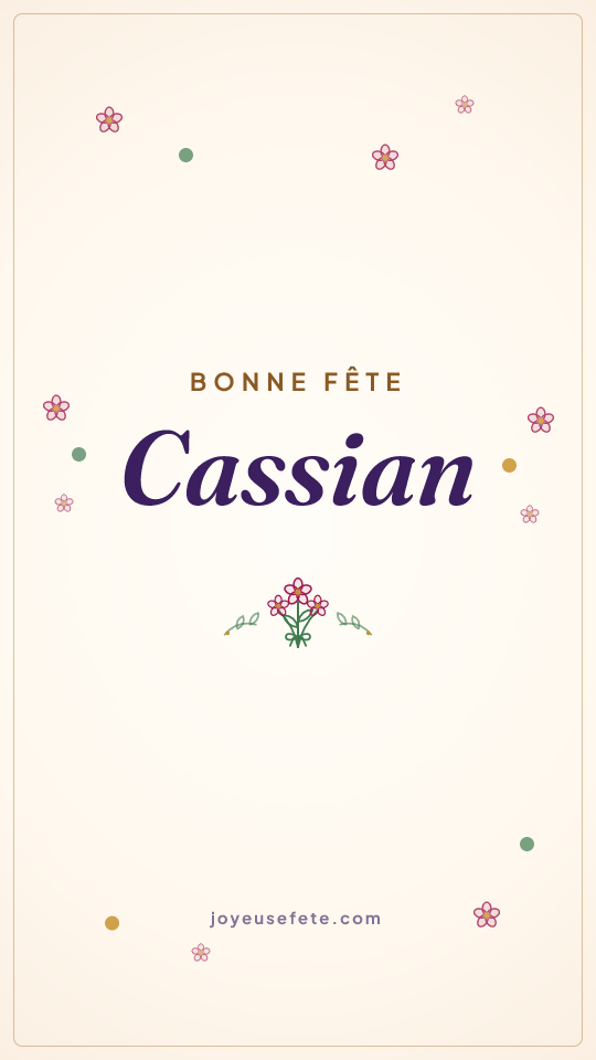 Image « Bonne fête Cassian » au format story