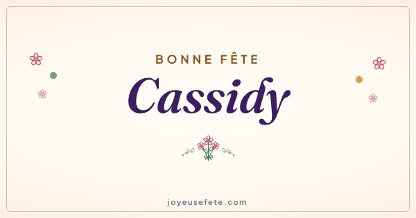 Image « Bonne fête Cassidy » au format large