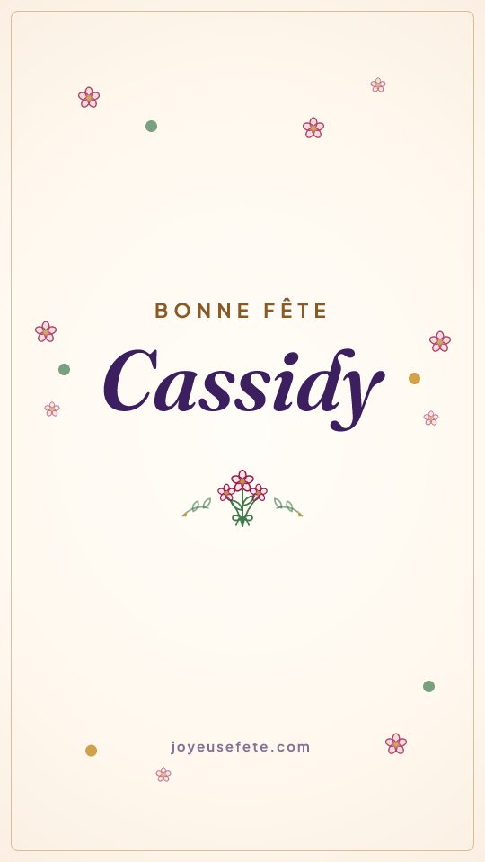 Image « Bonne fête Cassidy » au format story