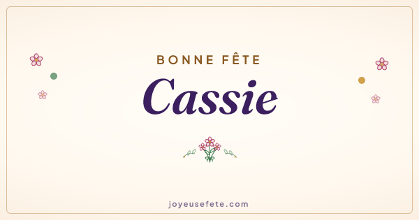 Image « Bonne fête Cassie » au format large