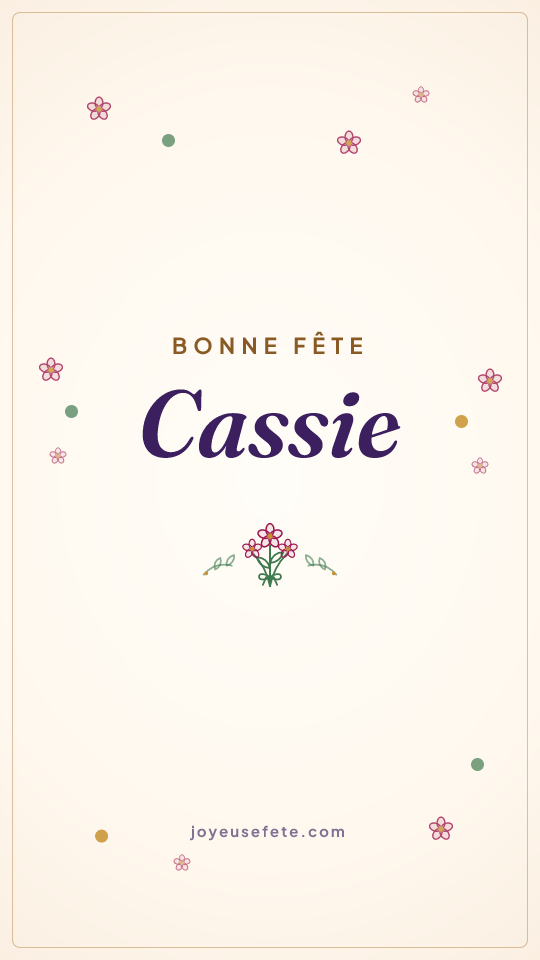 Image « Bonne fête Cassie » au format story