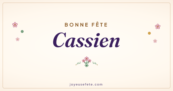 Image « Bonne fête Cassien » au format large