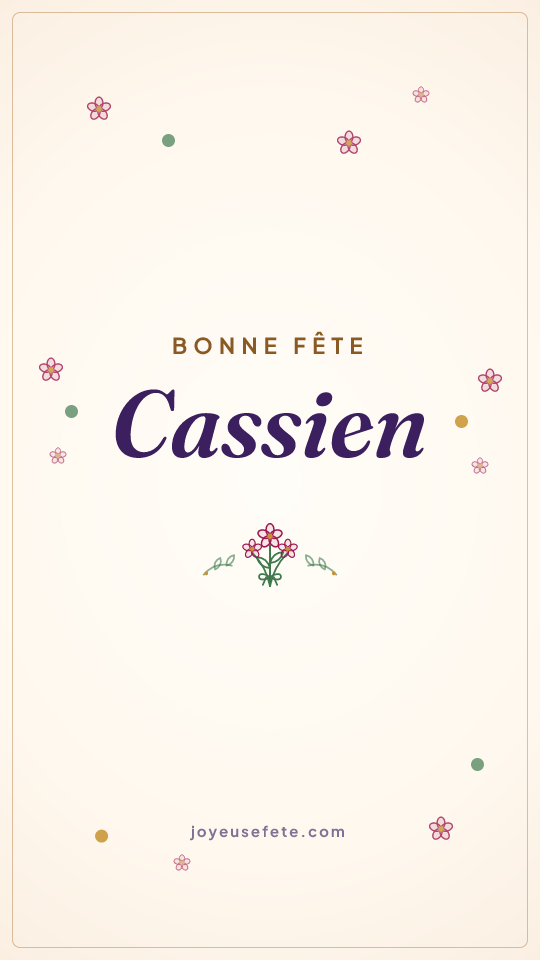 Image « Bonne fête Cassien » au format story