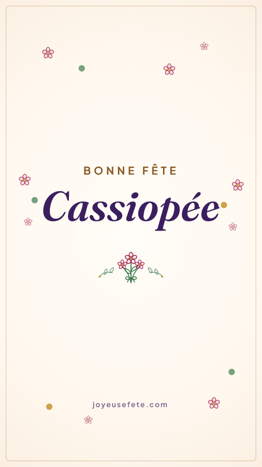 Image « Bonne fête Cassiopée » au format story