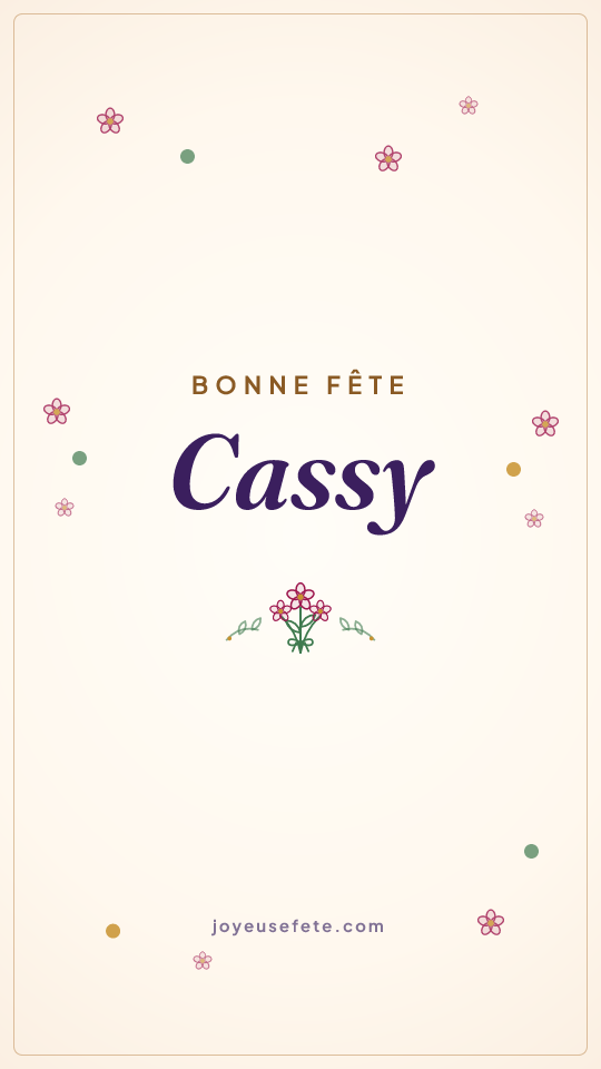 Image « Bonne fête Cassy » au format story