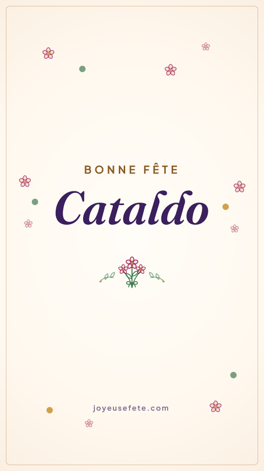 Image « Bonne fête Cataldo » au format story