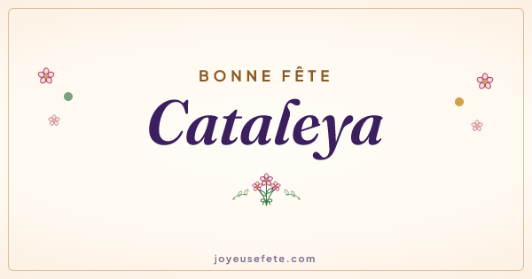 Image « Bonne fête Cataleya » au format large