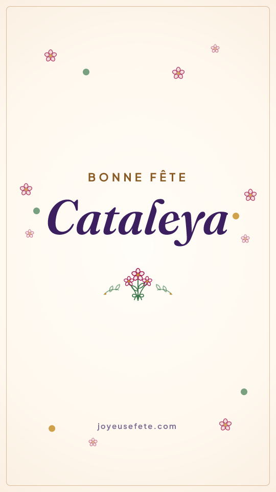 Image « Bonne fête Cataleya » au format story
