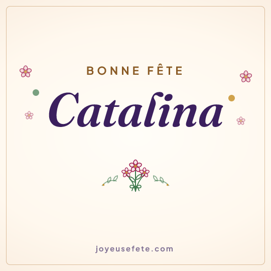 Image carrée « Bonne fête Catalina » pour WhatsApp