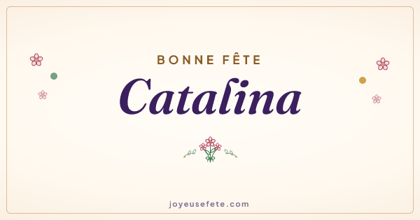 Image « Bonne fête Catalina » au format large