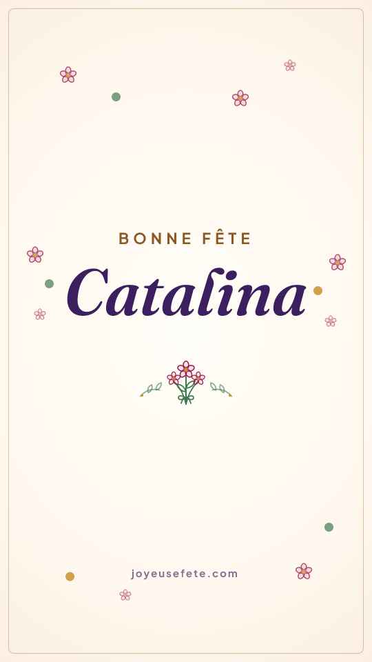 Image « Bonne fête Catalina » au format story
