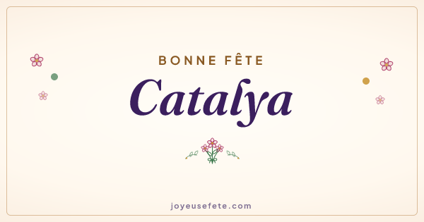 Image « Bonne fête Catalya » au format large