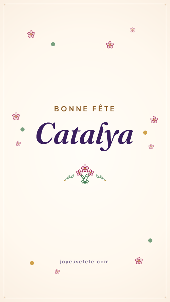 Image « Bonne fête Catalya » au format story