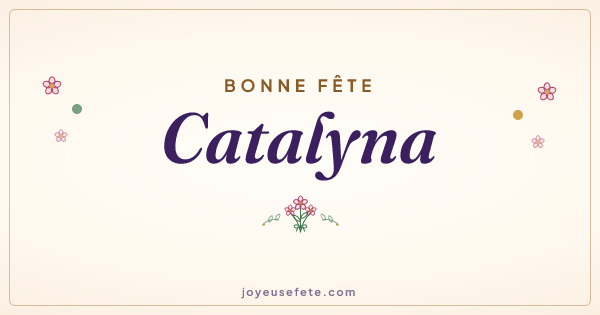 Image « Bonne fête Catalyna » au format large