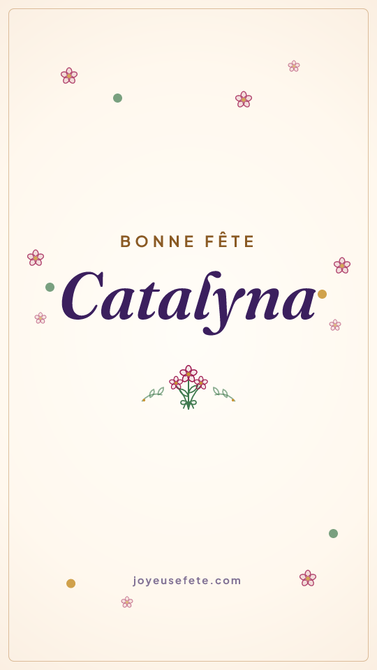 Image « Bonne fête Catalyna » au format story