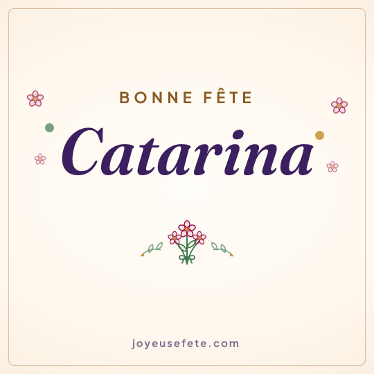 Image carrée « Bonne fête Catarina » pour WhatsApp