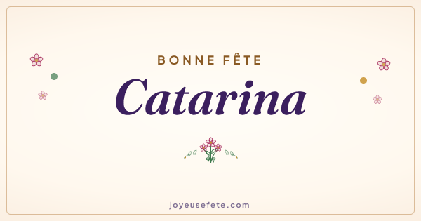 Image « Bonne fête Catarina » au format large