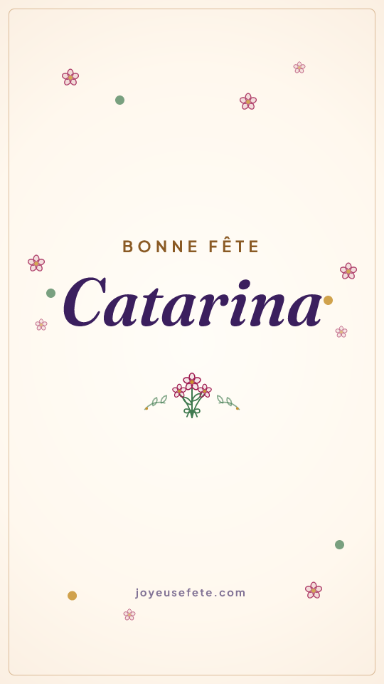 Image « Bonne fête Catarina » au format story
