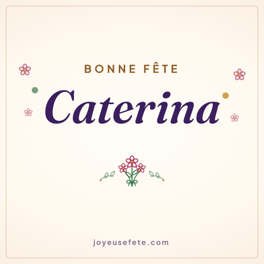 Image carrée « Bonne fête Caterina » pour WhatsApp