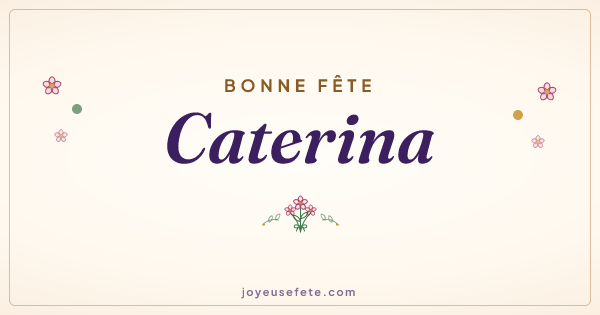 Image « Bonne fête Caterina » au format large