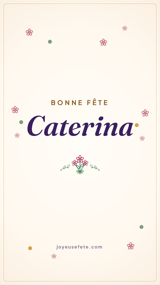 Image « Bonne fête Caterina » au format story