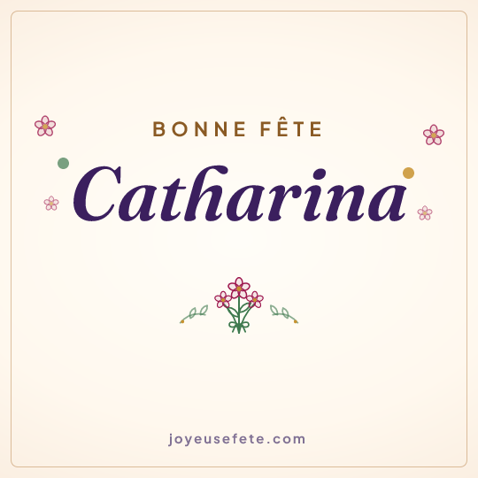 Image carrée « Bonne fête Catharina » pour WhatsApp