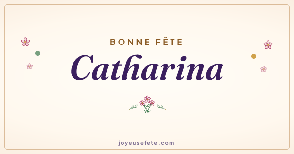 Image « Bonne fête Catharina » au format large