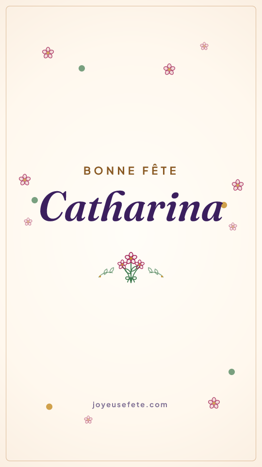 Image « Bonne fête Catharina » au format story