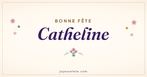 Image « Bonne fête Catheline » au format large
