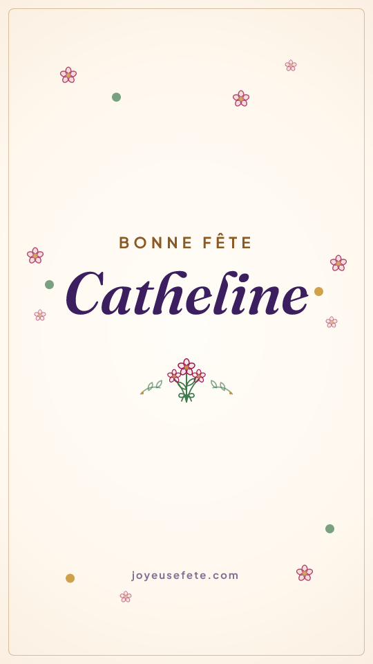 Image « Bonne fête Catheline » au format story