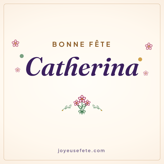 Image carrée « Bonne fête Catherina » pour WhatsApp