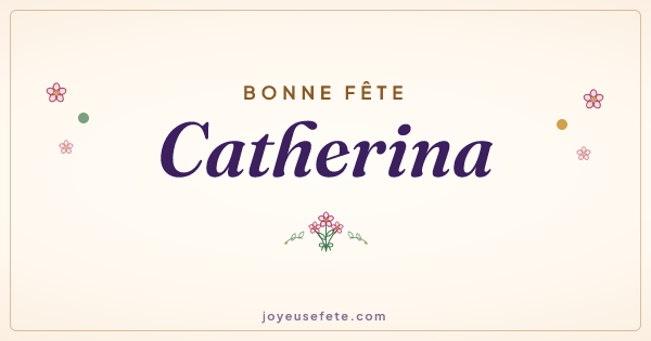Image « Bonne fête Catherina » au format large
