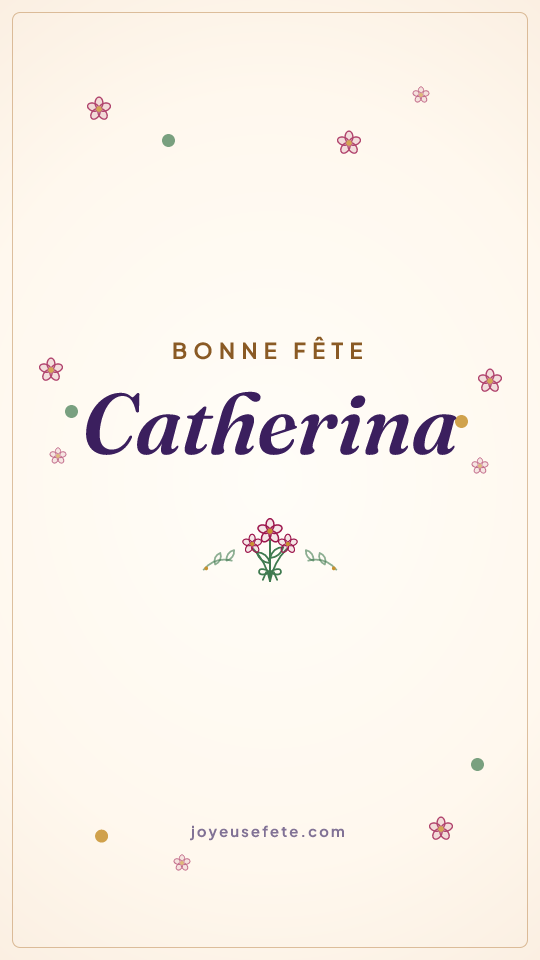 Image « Bonne fête Catherina » au format story
