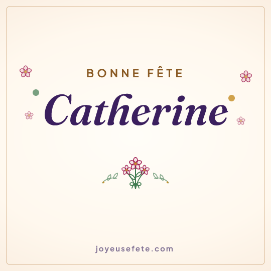 Image carrée « Bonne fête Catherine » pour WhatsApp