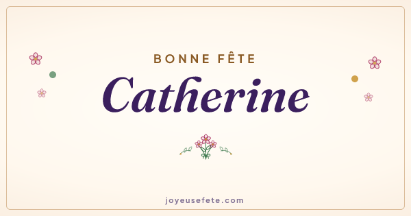 Image « Bonne fête Catherine » au format large