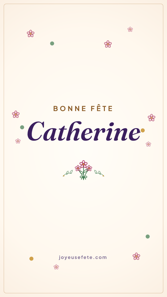 Image « Bonne fête Catherine » au format story