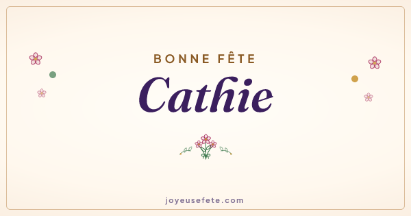 Image « Bonne fête Cathie » au format large