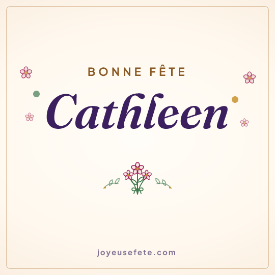 Image carrée « Bonne fête Cathleen » pour WhatsApp