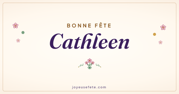 Image « Bonne fête Cathleen » au format large