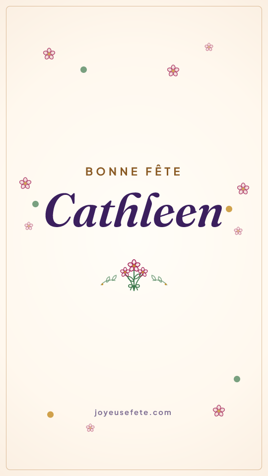 Image « Bonne fête Cathleen » au format story