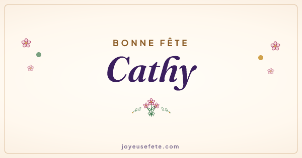 Image « Bonne fête Cathy » au format large