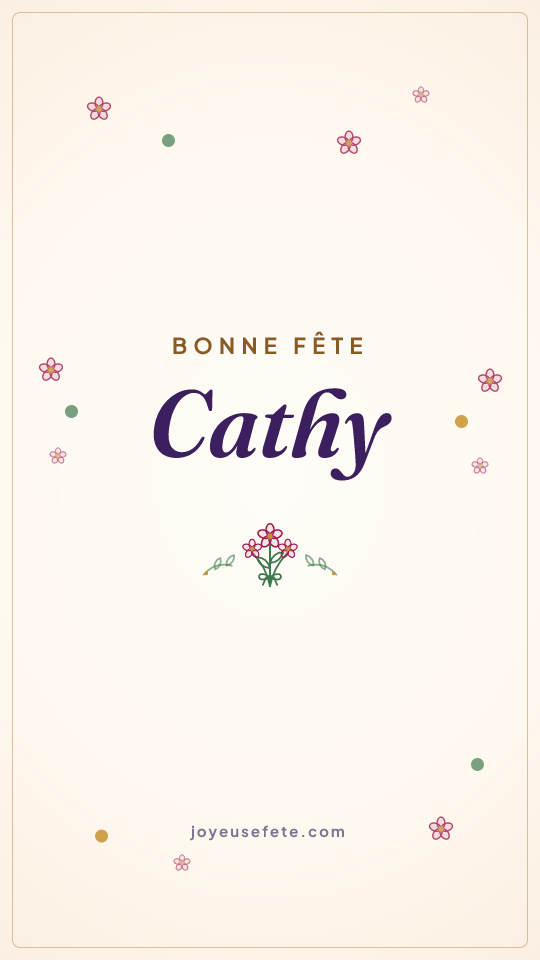 Image « Bonne fête Cathy » au format story