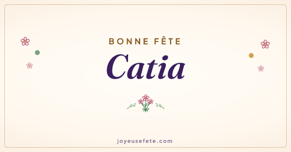 Image « Bonne fête Catia » au format large
