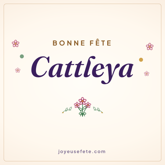 Image carrée « Bonne fête Cattleya » pour WhatsApp